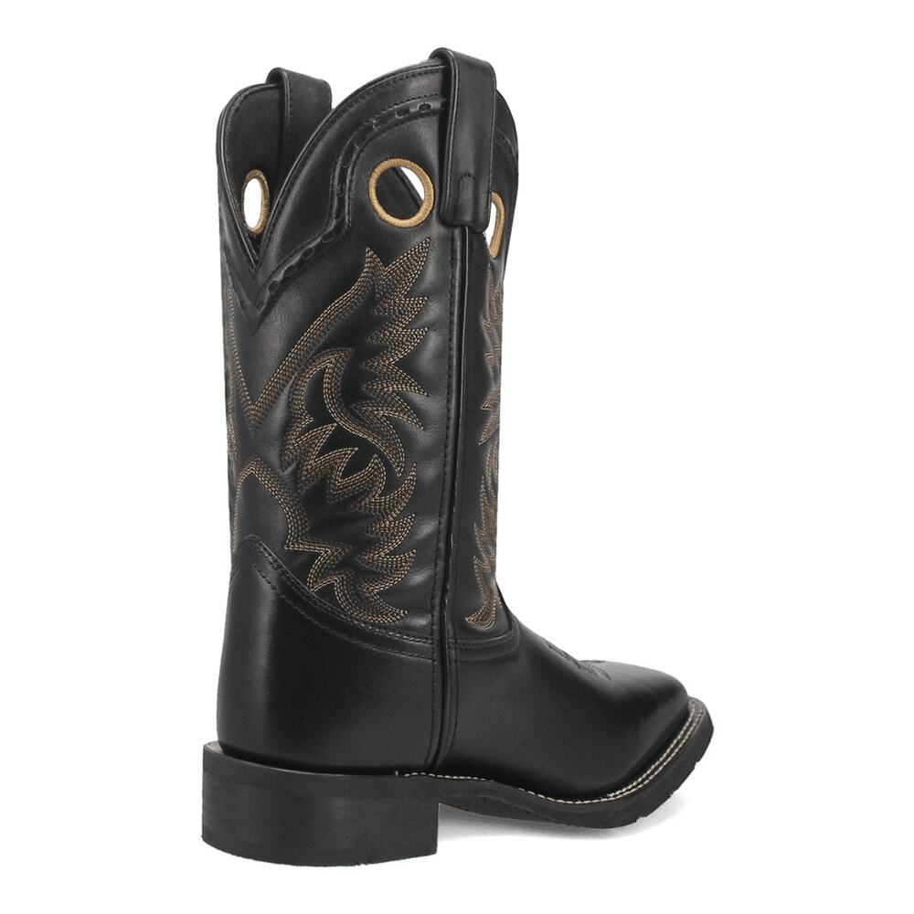 Laredo Kane Black Leather Square Toe‎ Cowboy Boots Men’s 9.5 EW NEW/NIB!! - Picture 9 of 16